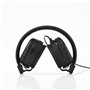 Casque filaire noir avec micro c ble 1.20m arceau rglable