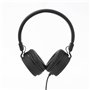 Casque filaire noir avec micro c ble 1.20m arceau rglable