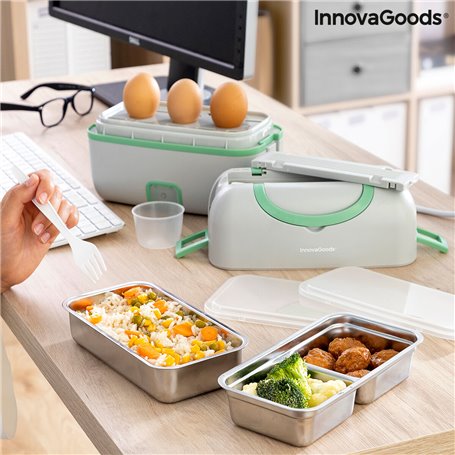 Lunch Box Électrique à Vapeur 3 en 1 avec Recettes Beneam InnovaGoods (Reconditionné A)