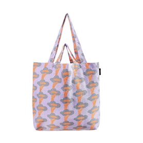 tote bag chanterelles lilas fluo