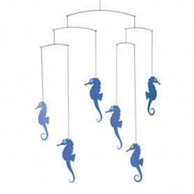 Flensted Mobiles Hippocampes Bleu