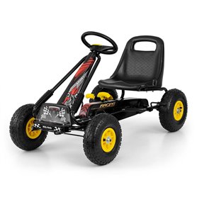 Kart à pédales Thor Noir jaune