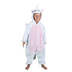 Costume Kigurumi Licorne rose et blanche  4-6 ans