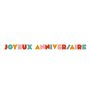 Guirlande lettres multicolores Joyeux Anniversaire