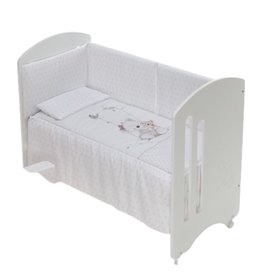 Lit Bébé Lovely Premium avec 3 Pcs textiles  Oso  Rose