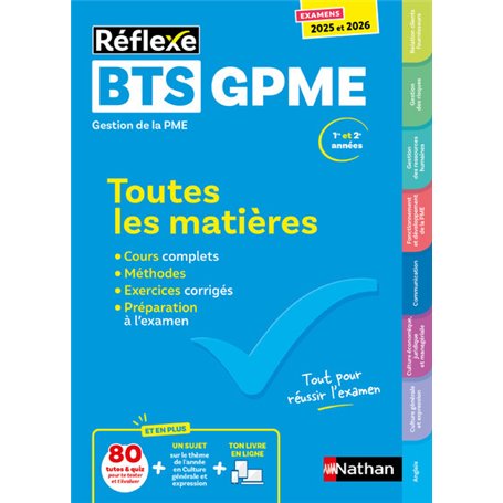 Toutes les matières BTS Gestion de la PME - Réflexe N° 10 2025-2026