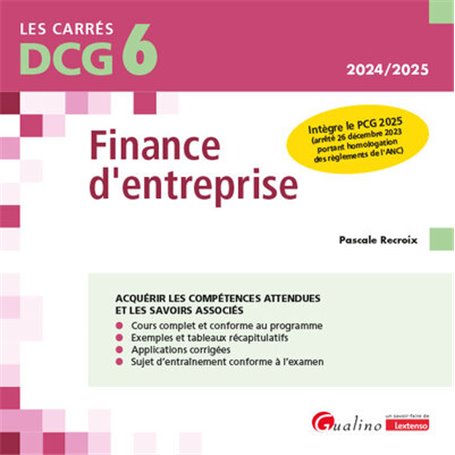 DCG 6 - Finance d'entreprise