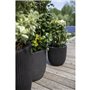 Pot de fleur boule - CAPI EUROPE - GROOVE NL - 35 x 34 cm - Noir