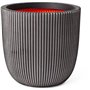 Pot de fleur boule - CAPI EUROPE - GROOVE NL - 35 x 34 cm - Anthracite