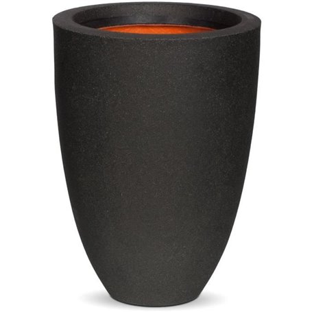 Capi Pot a fleurs Urban Smooth élégant bas 26x36 cm noir KBL781 424336