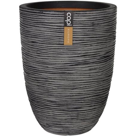 Capi Pot a fleurs Nature Rib 36 x 47 cm anthracite KOFZ782 424229