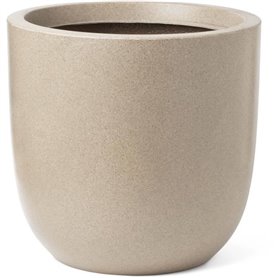 Pot de fleur boule - CAPI EUROPE - WASTE SMOOTH NL - 35 x 34 cm - Terrazzo beige