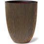 Capi Vase élégant Groove 34x46 cm Noir et doré 445494