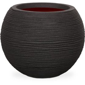 Capi Pot a fleurs Nature Rib rond 40 x 32 cm noir KBLR270 424217