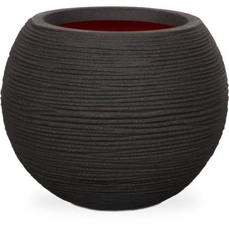 Capi Pot a fleurs Nature Rib rond 40 x 32 cm noir KBLR270 424217