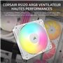 Ventilateur ARGB 120mm - CORSAIR - RS120 - Blanc - Refroidissement performant et effets lumineux ARGB