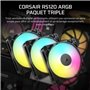 Pack de 3 ventilateurs ARGB 120mm - CORSAIR - RS120 - Refroidissement exceptionnel et effets lumineux dynamiques
