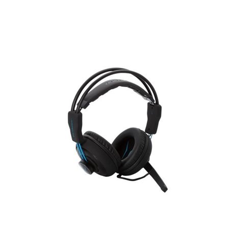 Casque gamer - Filaire - ERAZER - MD 88640 Gaming Headset - PC ou console - Noir / Bleu