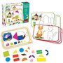 Jeu éducatif - GOULA - Coffret formes magnétiques - 12 activités avec 24 pieces en bois