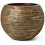 Vase boule - CAPI EUROPE - RIB NL - 40 x 32 cm - Noir / Or