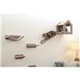 Mur d'escalade pour chats - KERBL - MONTE BALDO - 6 pieces - Gris - Niche vaste