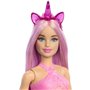 Barbie-Poupées Licorne avec cheveux fantaisie et tenues effet dégradé HRR13