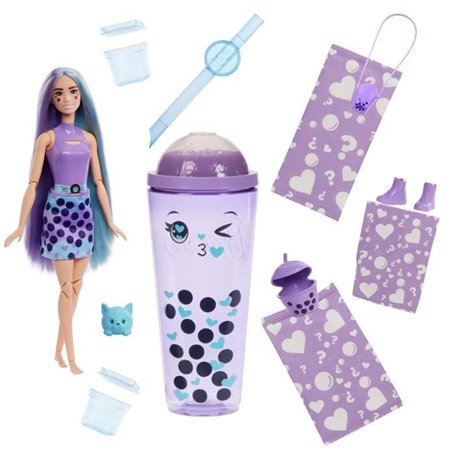 Barbie-Pop Reveal-Poupée parfumée série Bubble Tea avec accessoires HTJ19