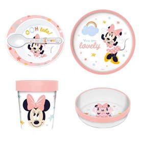 Pack repas 2eme age THERMOBABY MINNIE - 3 Assiettes + un gobelet + 1 cuillere