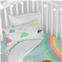 Parure de couette HappyFriday Happynois Rainbow Multicouleur Lit de bébé 2 Pièces