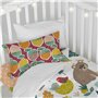 Parure de couette HappyFriday Moshi Moshi Harvestwood Multicouleur Lit de bébé 2 Pièces