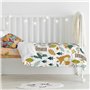 Parure de couette HappyFriday Moshi Moshi Harvestwood Multicouleur Lit de bébé 2 Pièces