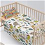 Jeu de draps HappyFriday Moshi Moshi Harvestwood Multicouleur Lit de bébé 2 Pièces