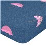 Drap housse HappyFriday MR FOX Multicouleur Bleu foncé 60 x 120 x 14 cm Parapluie