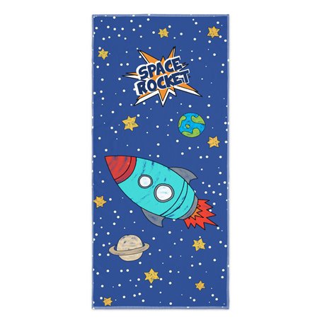 Serviette de toilette HappyFriday Mr Fox Space Rocket Multicouleur 70 x 150 cm