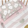 Jeu de draps HappyFriday Happynois Kitty Multicouleur Lit de bébé 2 Pièces