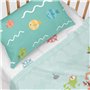 Jeu de draps HappyFriday Happynois World Map Multicouleur Lit de bébé 2 Pièces