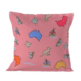 Taie d'oreiller HappyFriday Baleno Teen Pink Kangaroo Multicouleur 60 x 60 cm