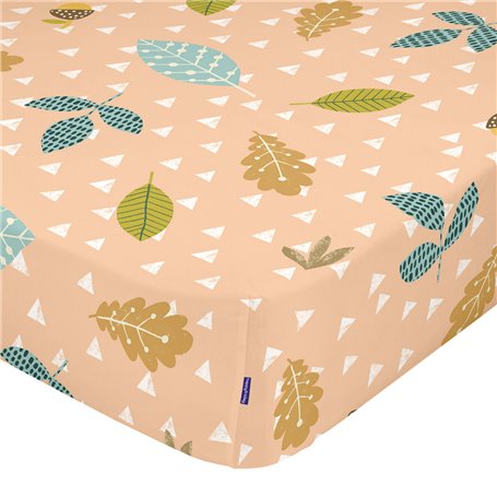 Drap housse HappyFriday Moshi Moshic Harvestwood Multicouleur 60 x 120 x 14 cm