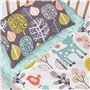 Drap housse HappyFriday MOSHI MOSHI Bleu Multicouleur 60 x 120 x 14 cm