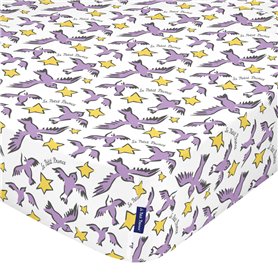 Drap housse HappyFriday LE PETIT PRINCE Multicouleur 60 x 120 x 14 cm Oiseaux