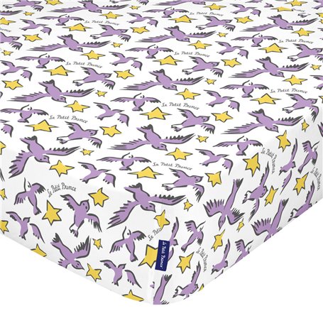 Drap housse HappyFriday LE PETIT PRINCE Multicouleur 70 x 140 x 14 cm Oiseaux