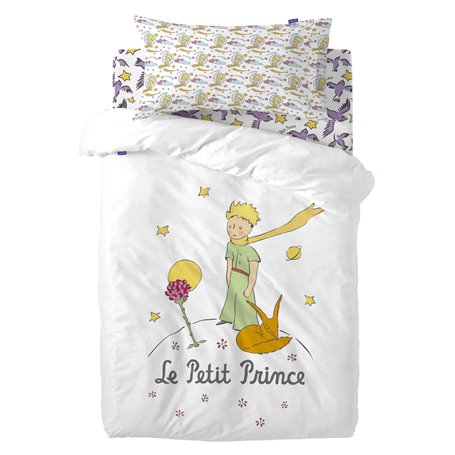 Parure de couette HappyFriday Le Petit Prince Ses Amis Multicouleur Lit de bébé 2 Pièces