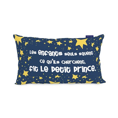 Housse de coussin HappyFriday Le Petit Prince Son avion Multicouleur 50 x 30 cm