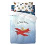 Parure de couette HappyFriday Le Petit Prince Son Avion Multicouleur Lit de bébé 2 Pièces