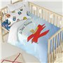 Parure de couette HappyFriday Le Petit Prince Son Avion Multicouleur Lit de bébé 2 Pièces