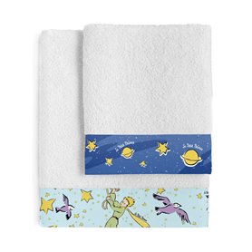 Ensemble de serviettes de toilette HappyFriday Le Petit Prince Migration Multicouleur 2 Pièces