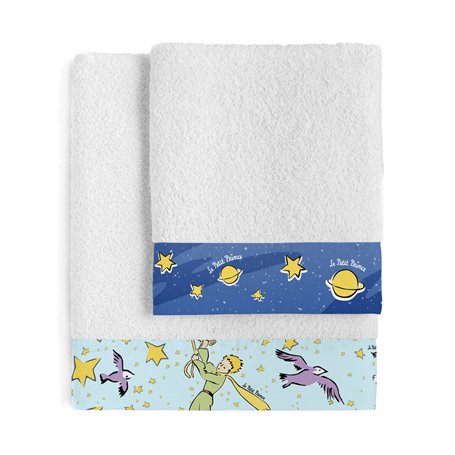 Ensemble de serviettes de toilette HappyFriday Le Petit Prince Migration Multicouleur 2 Pièces