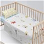 Jeu de draps HappyFriday Le Petit Prince Son monde Multicouleur Lit de bébé 2 Pièces