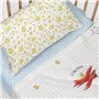 Jeu de draps HappyFriday Le Petit Prince Son monde Multicouleur Lit de bébé 2 Pièces