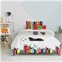 Parure de couette HappyFriday Mr Fox Bat Multicouleur Lit 1 persone 2 Pièces